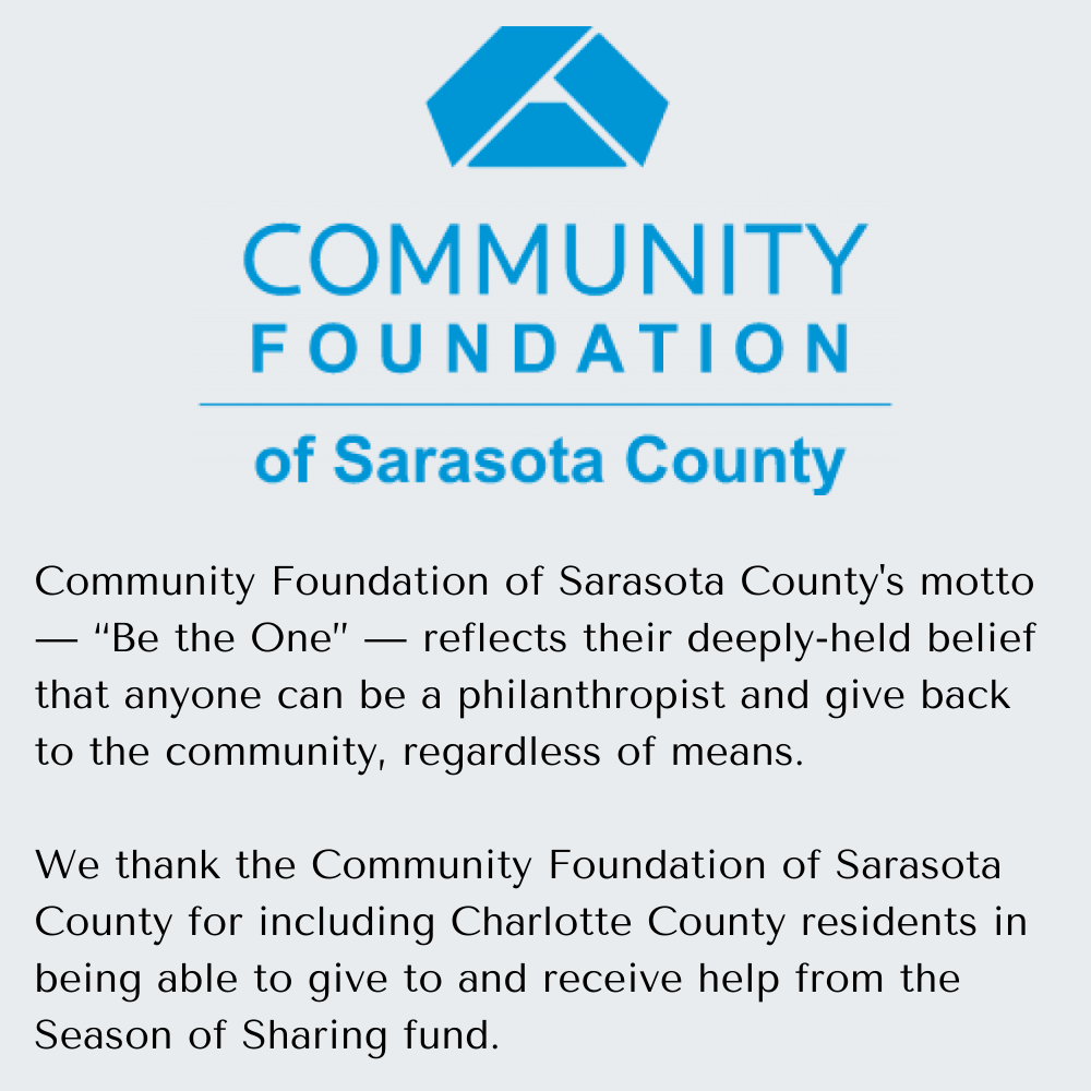 Thank You Community Foundation of Sarasota County!!!