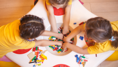 Children Building with Legos